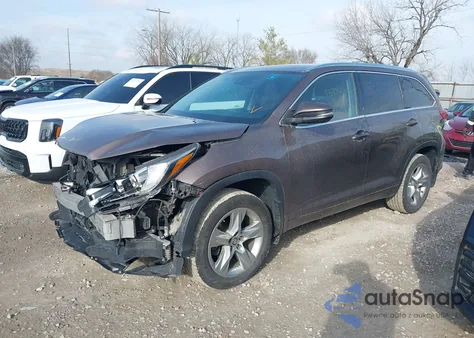 2017 Toyota Highlander Limited z USA, uszkodzony, nr VIN 5TDDZRFH7HS369455